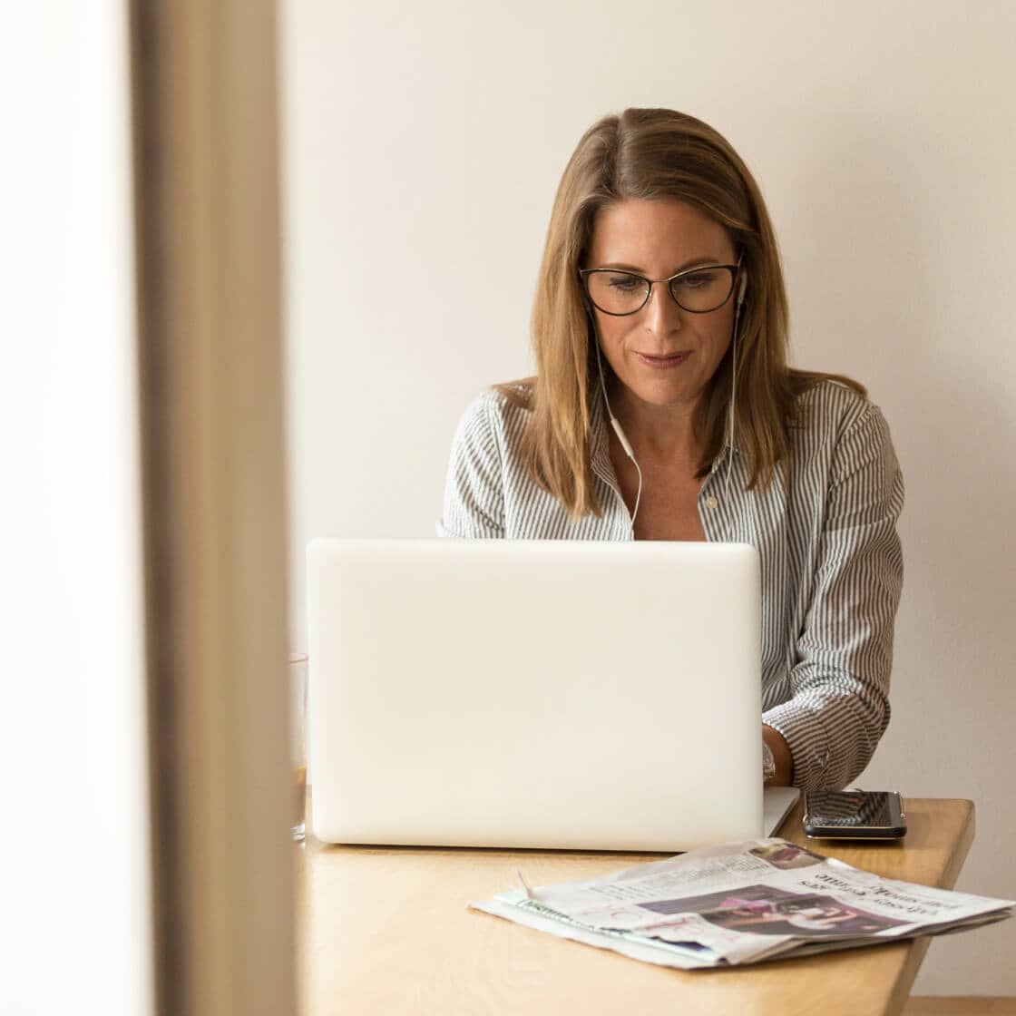 Lady using laptop